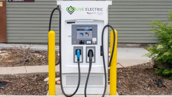 Summit County charging station at the Summit County Library