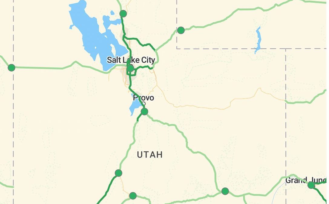 Map of Utah Energy Corridors