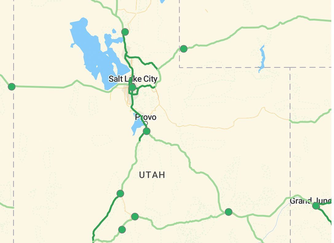 Map of Utah Energy Corridors