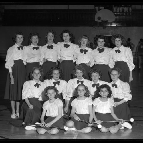Park City High School photo by Kendall Webb of the Majorettes from 1949