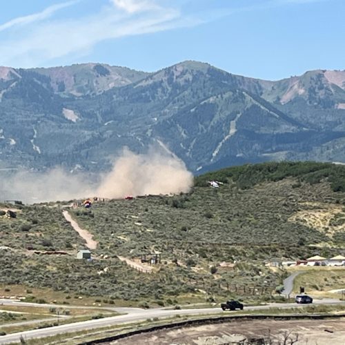 Life Flight leaving Trailside Bike Park