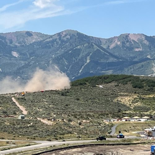 Life Flight leaving Trailside Bike Park