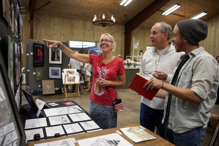 Almost 30 artists will have booths inside and out of the red barn, at the Oakley rodeo fairgrounds.