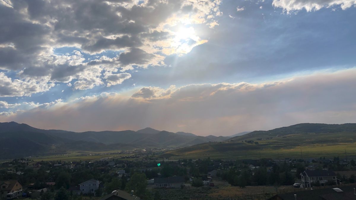 Drift smoke visible in Park City.