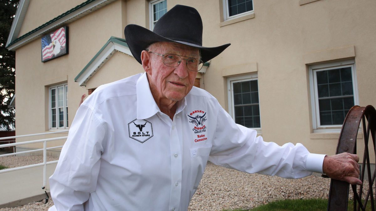 Gerald Young was named a lifetime member of the Oakley Rodeo Committee on Friday.