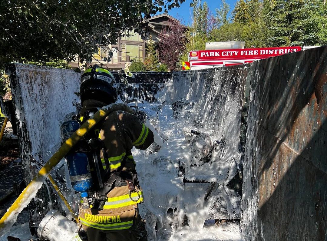 Pinebrook dumpster fire