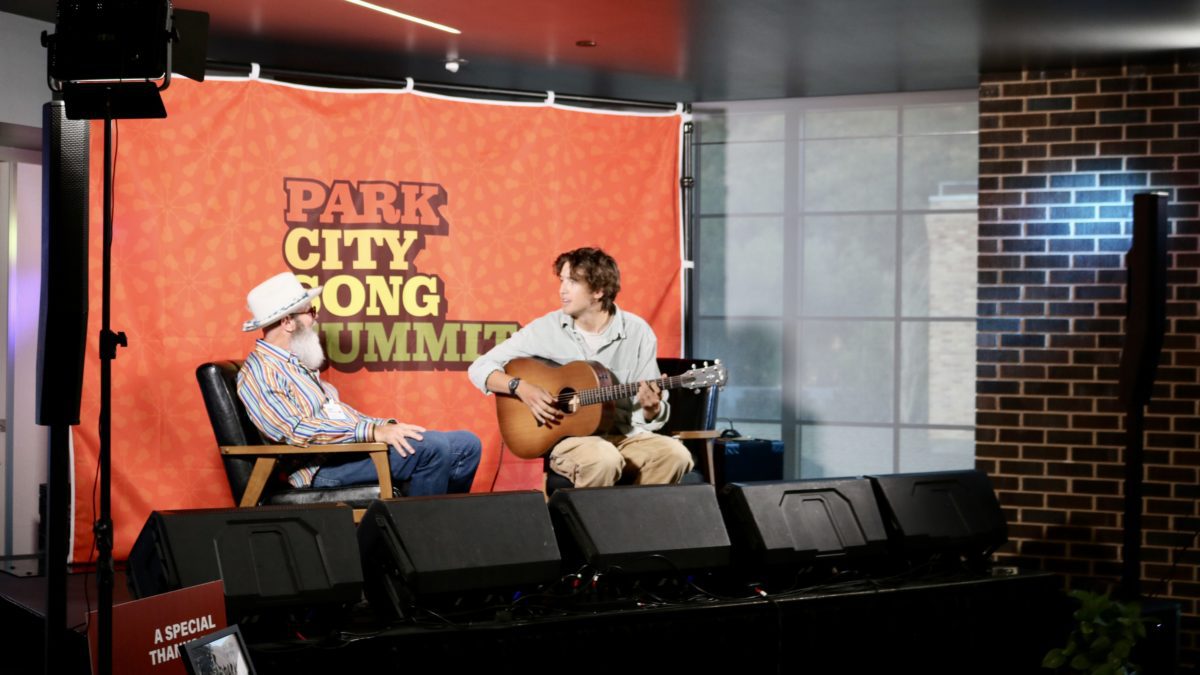 American Idol contestant and Park City local, Wyatt Pike and Park City Song Summit founder, Ben Anderson.