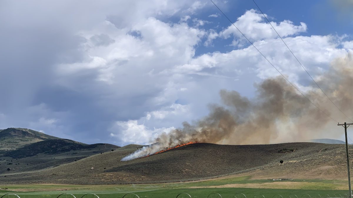 Wildfire from August 2022 that occured southeast of Heber City