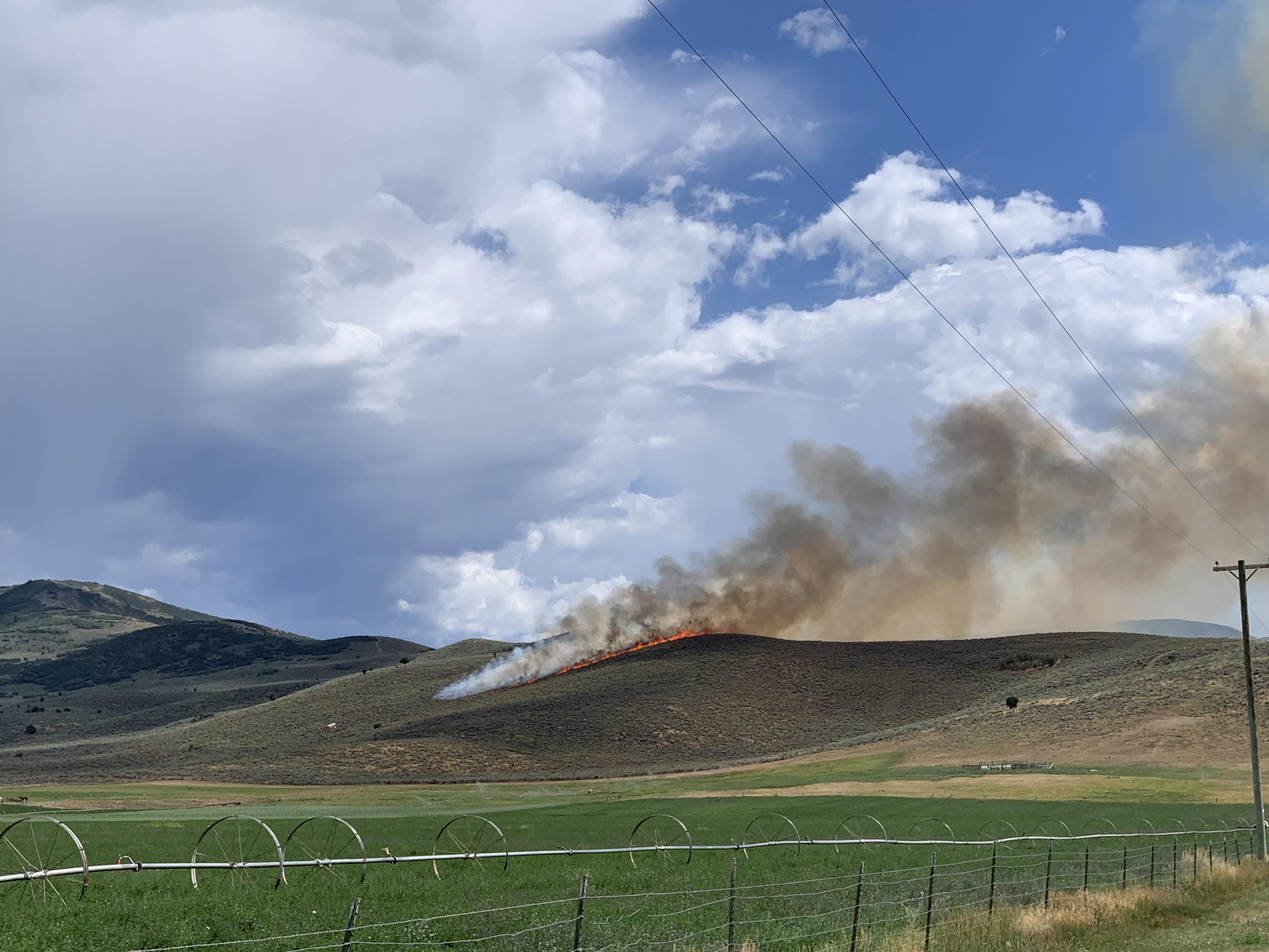 Wildfire from August 2022 that occured southeast of Heber City