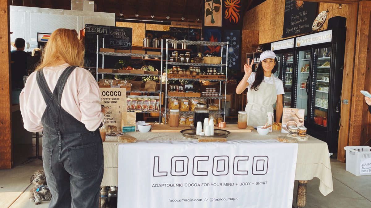 A LOCOCO pop up. It's a local cocoa brand, created by two Park City residents.