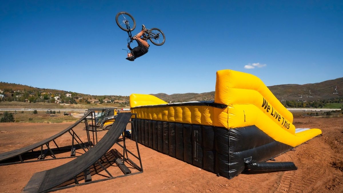 Woodward has three airbag jumps which are air-filled structures that enable riders to practice jumps and flips on a forgiving surface.