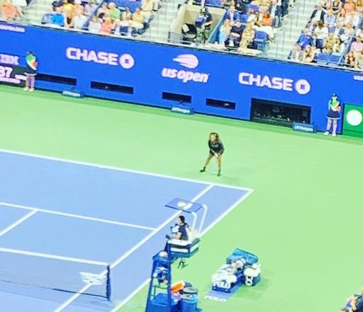 Serena Williams at the U.S. Open in her final match.