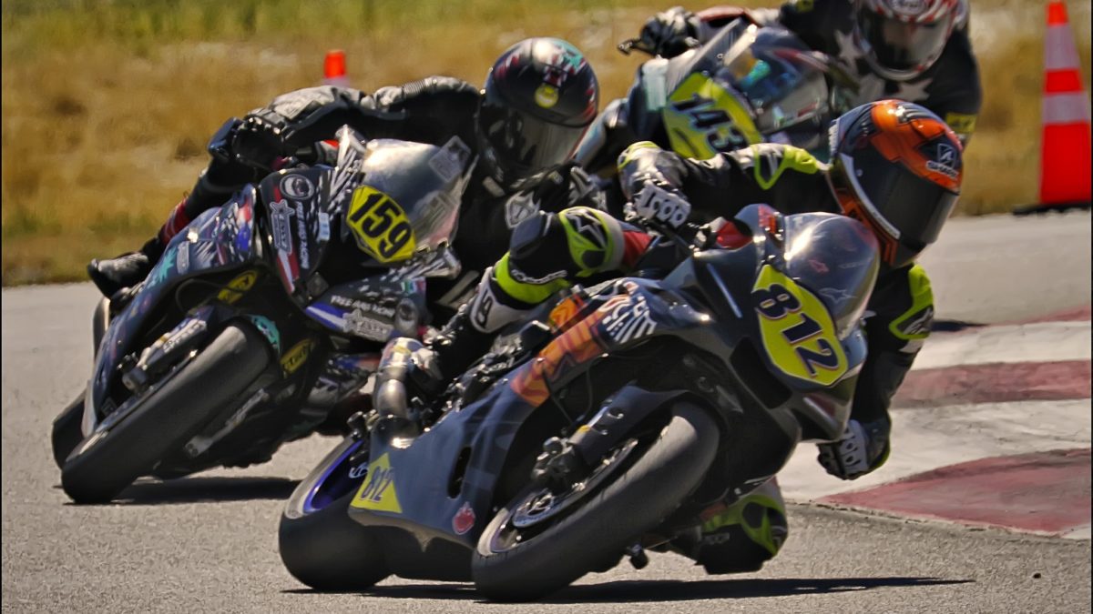 Chris Mouseley, #812, leading the pack at the Utah Motorsports Campus.