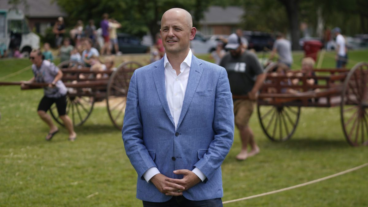 Utah's Evan McMullin speaks during an interview on July 23, 2022, in Provo, Utah. McMullin is emerging as the nation’s most competitive independent candidate running for U.S. Senate in the 2022 midterm elections. With both parties jockeying for control of Congress, the former Republican's bid against Donald Trump ally Mike Lee has transformed the reliably Republican state from electoral afterthought into potential battleground.