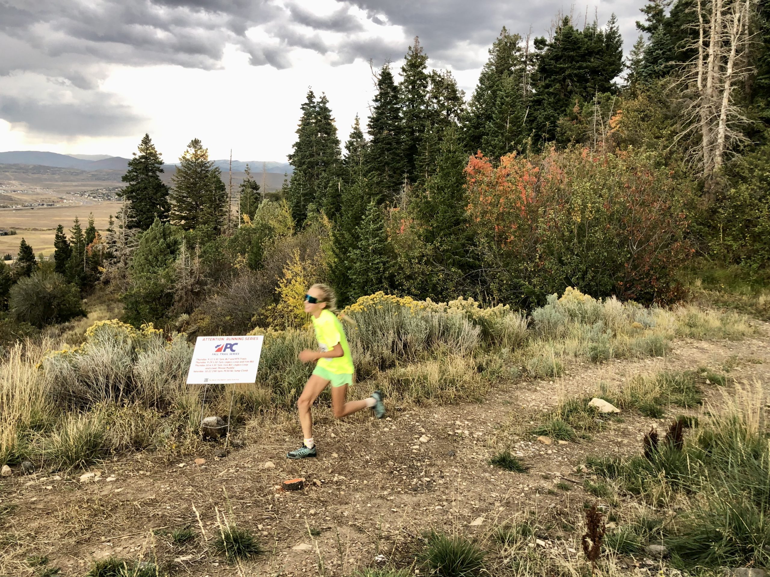 Rhys Weidenhamer at the UOP running and winning in the PCSS Nordic Fall Trail Running Series.