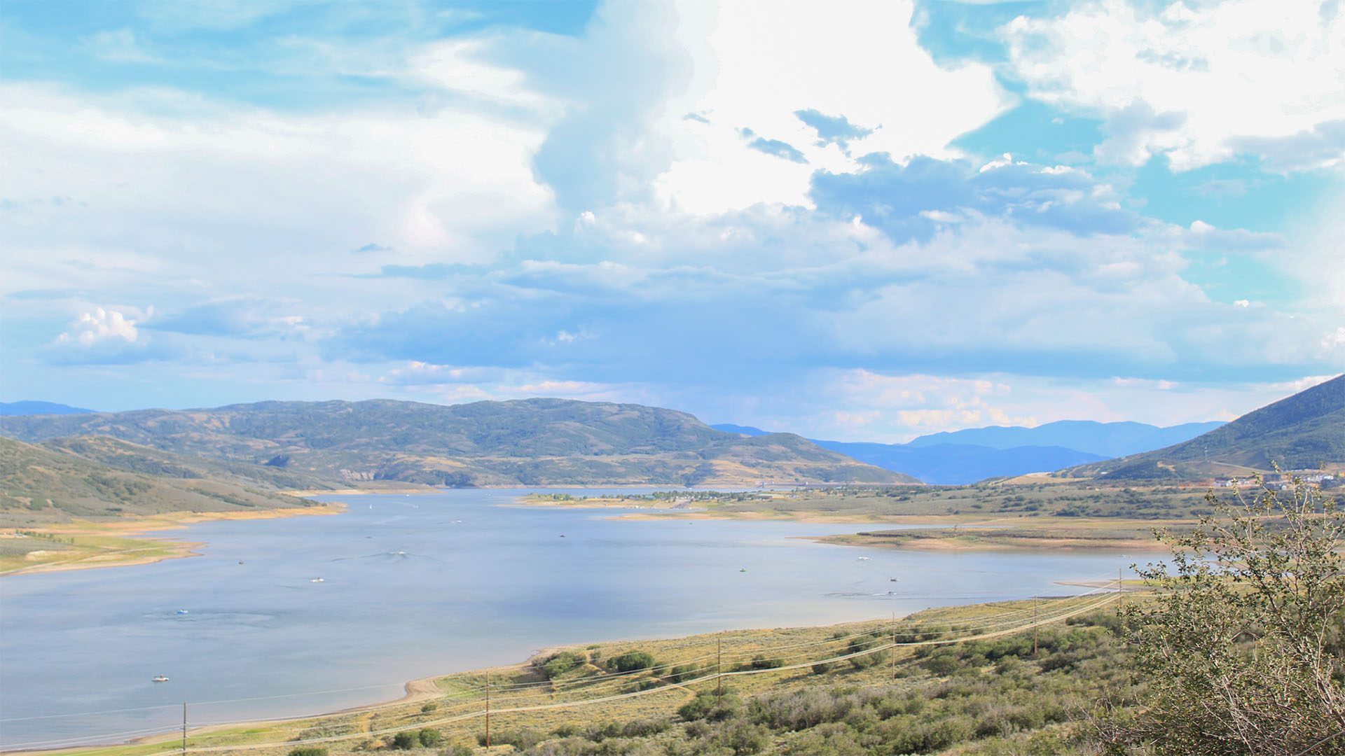 The Jordanelle Reservoir. As SNOTEL sites in the mountains are snowing drying soil, experts are concerned about future drought un Utah.