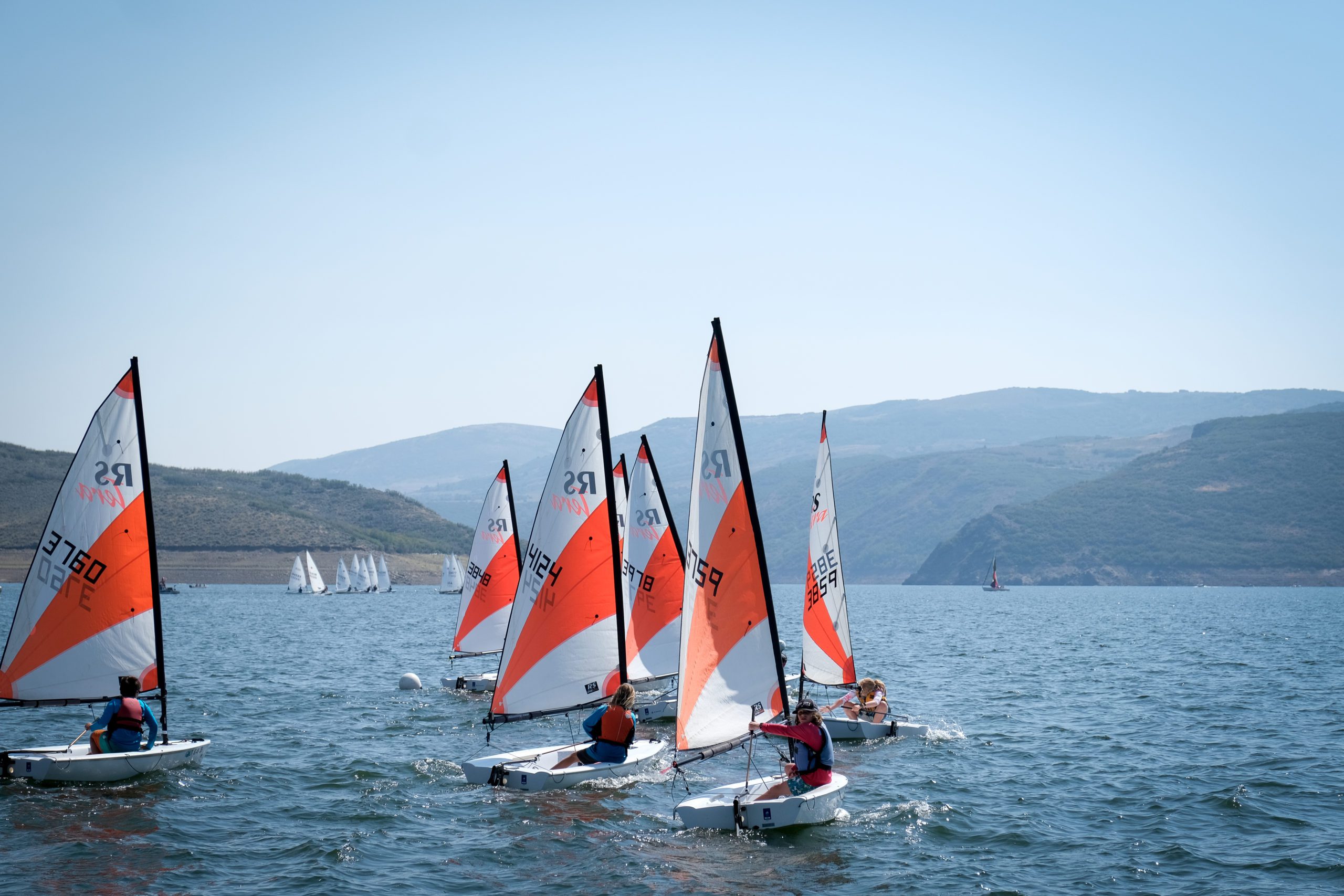 The RS Tera Fleet at the Sail Park City 2022 Fall Regatta.