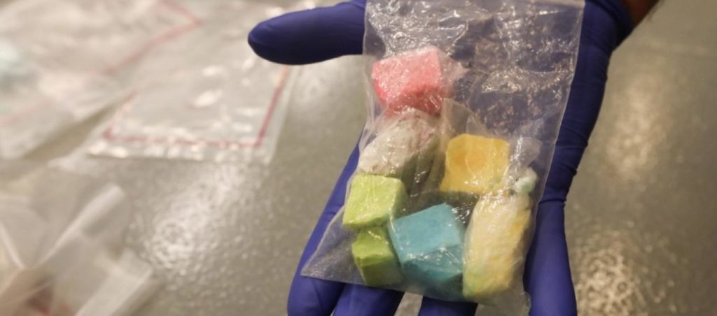 The DEA has seized fentanyl in blocks that look like sidewalk chalk.