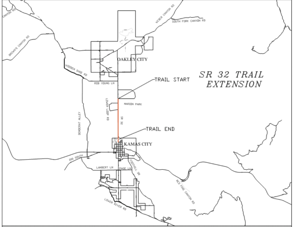 Image of the proposed trail in a March 2022 Summit County staff report.