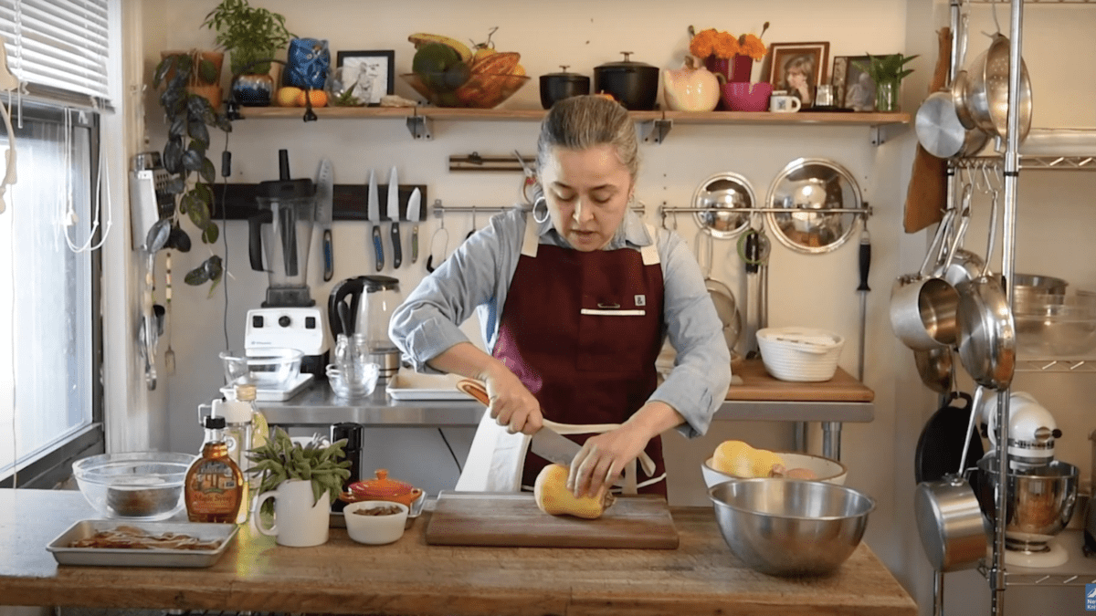 Chef Gaby Melian walks us through the perfect fall recipe for Hasselback Honeynut squash.