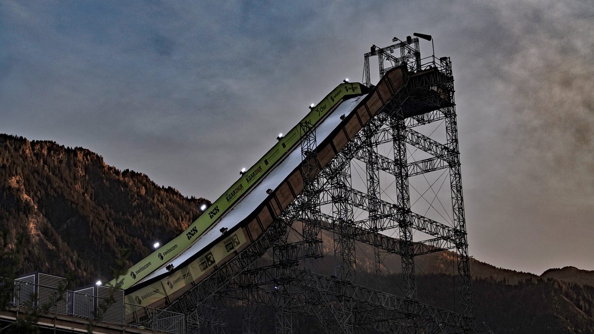 The Big Air Jump in Chur Switzerland.