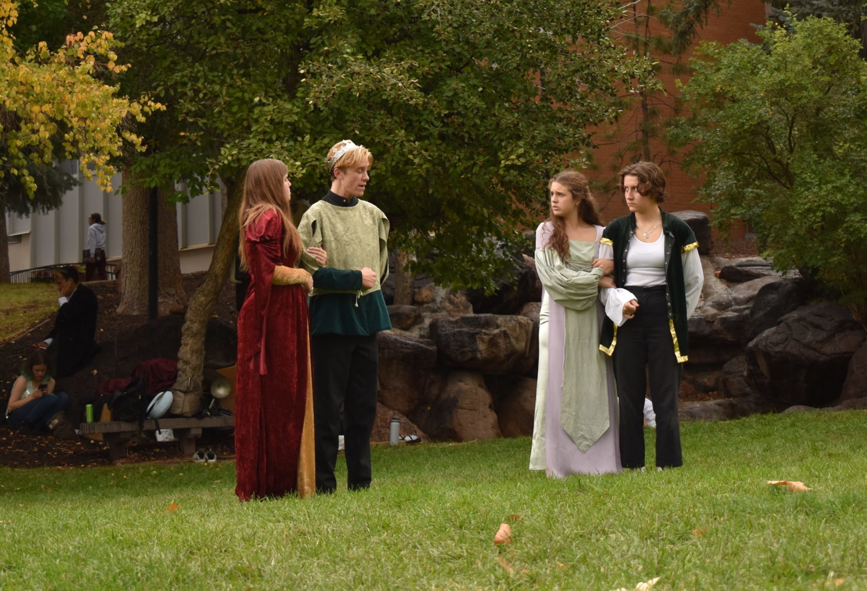 PCHS thesbians performing at the Utah Shakespeare Festival