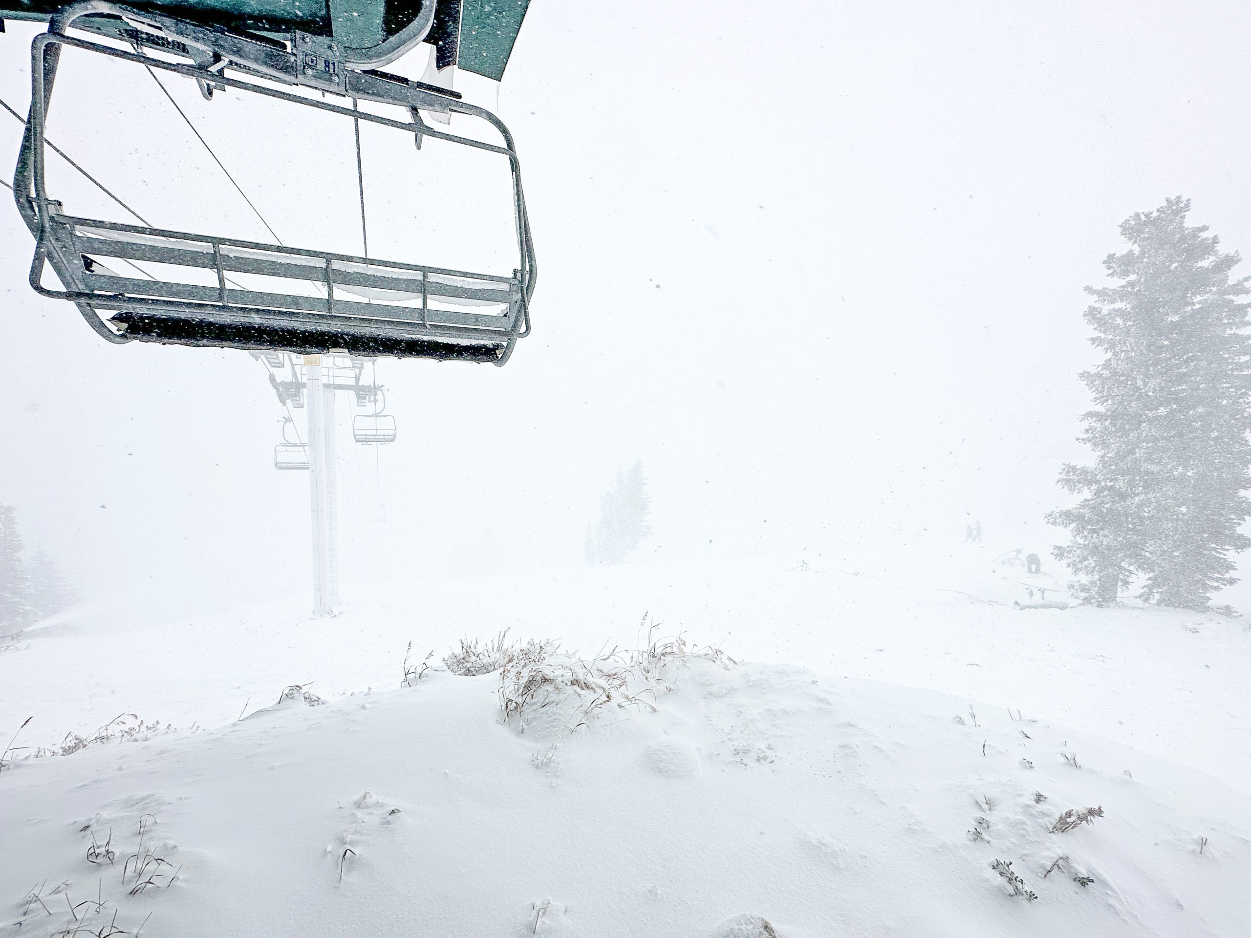 Winter Storm from top of Bald Mountain at Deer Valley Resort