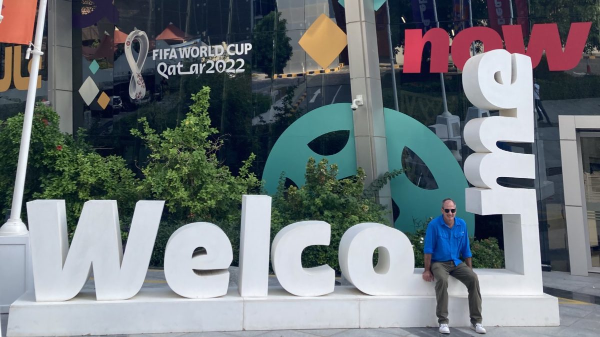 Park City's Kris Severson, working in Qatar at the FIFA 2022 World Cup.