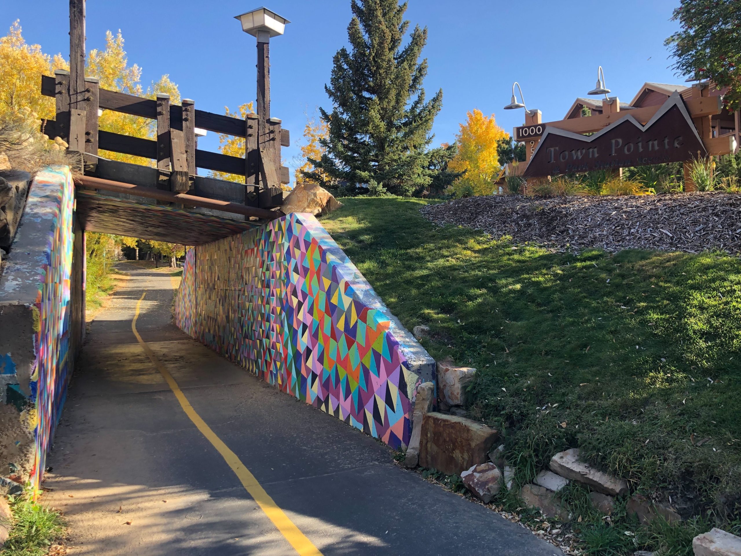 Public tunnel art in Park City.