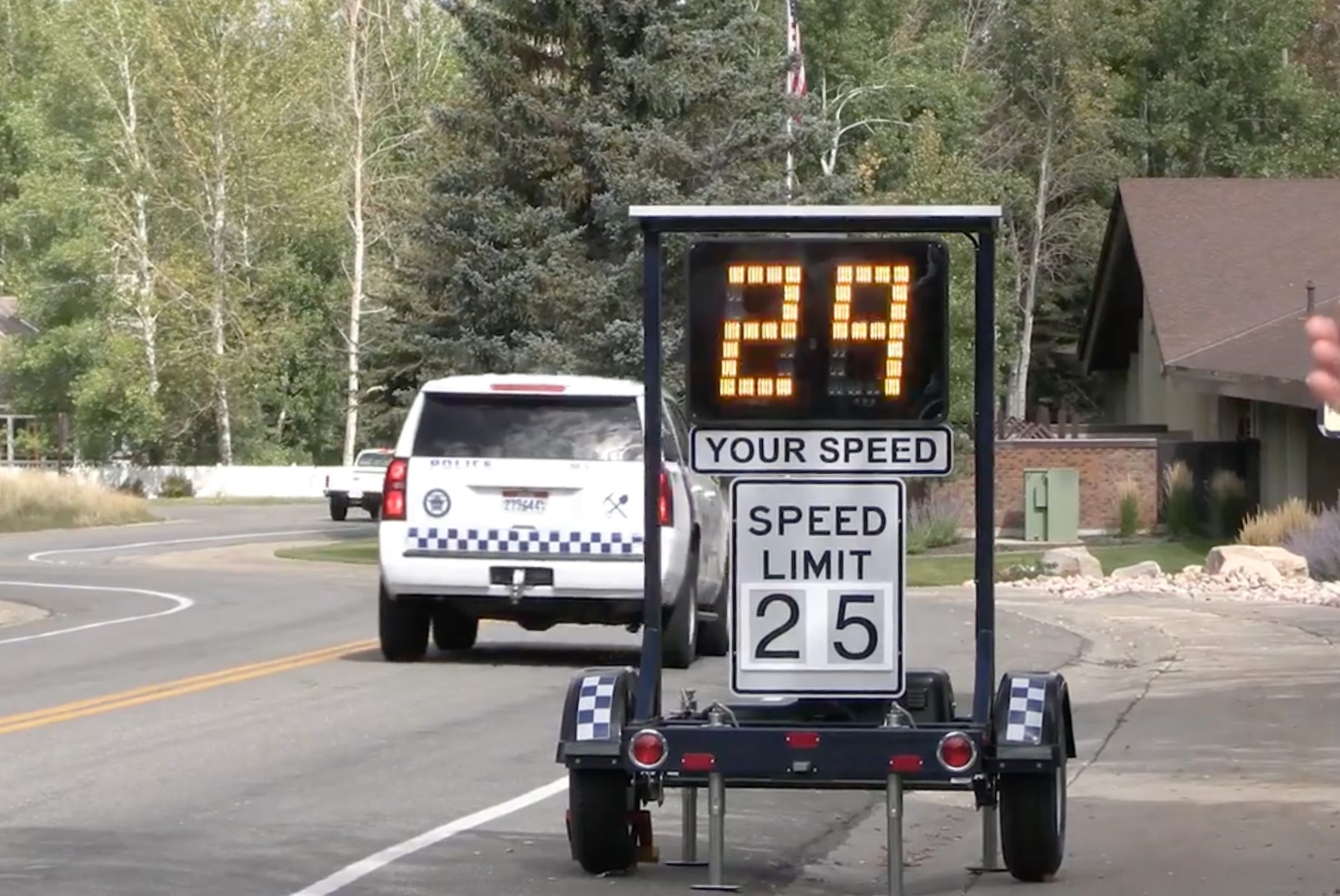 One of the new radar trailers deployed in Park City.