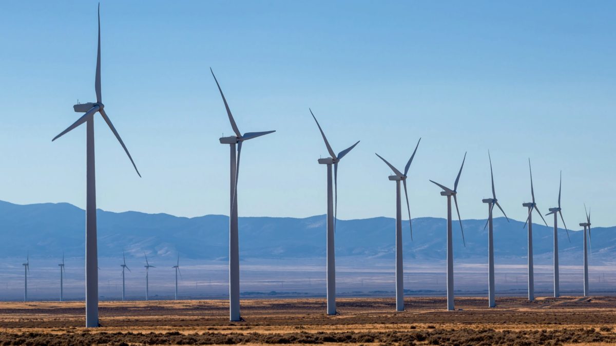 Windmills in southwest Utah.