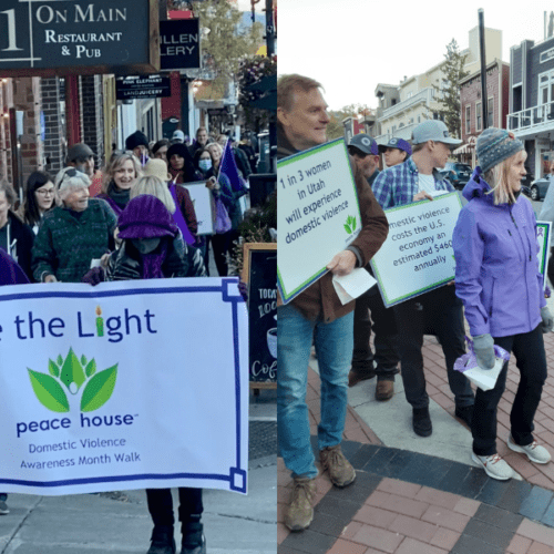 Be the Light march for domestic violence awareness and advocacy