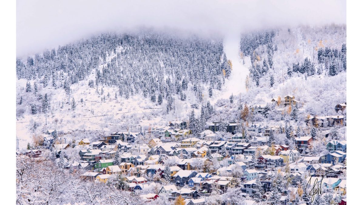View of Old Town during our first snowfall of the 2022/23 season.