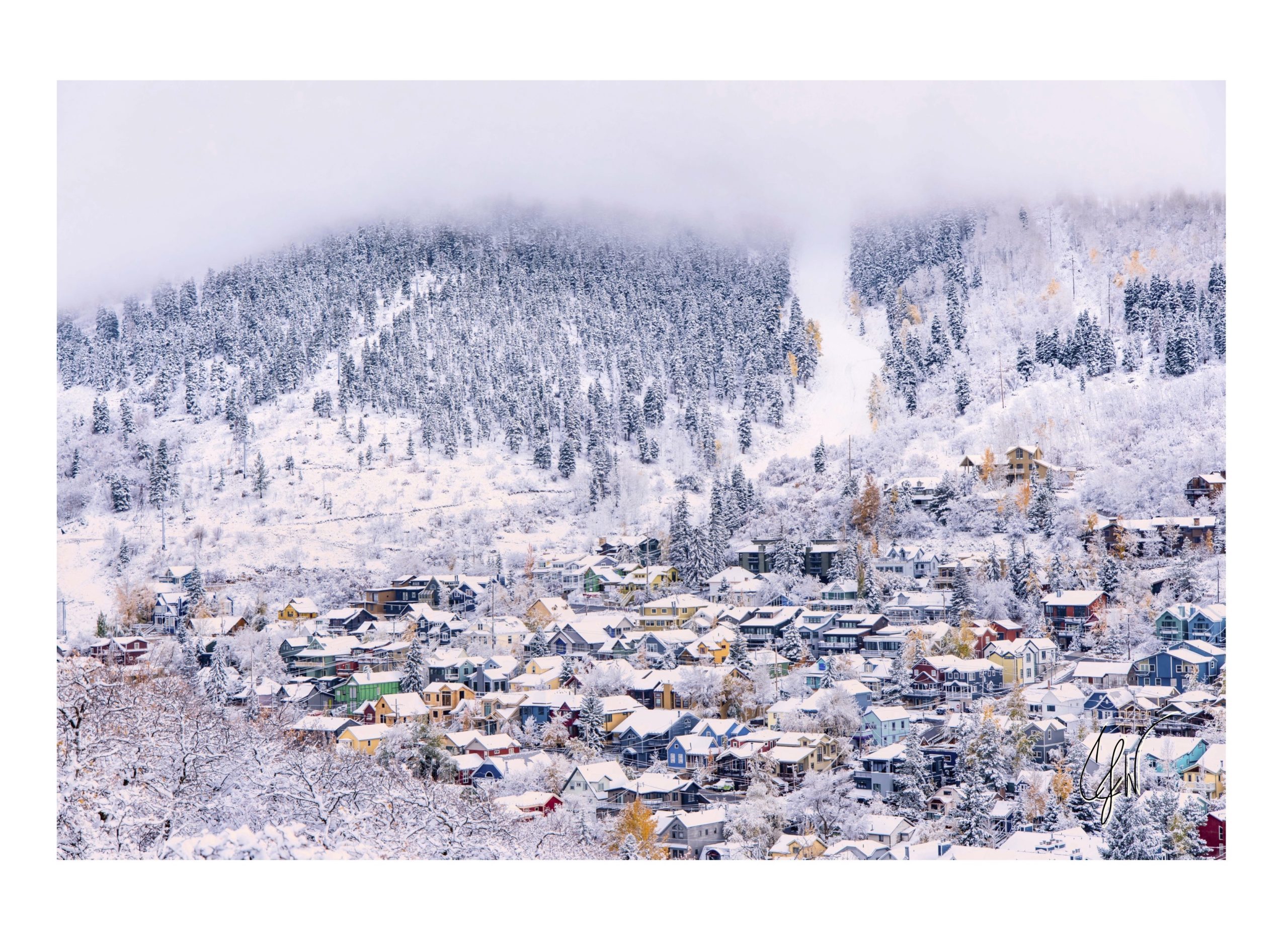 View of Old Town during our first snowfall of the 2022/23 season.