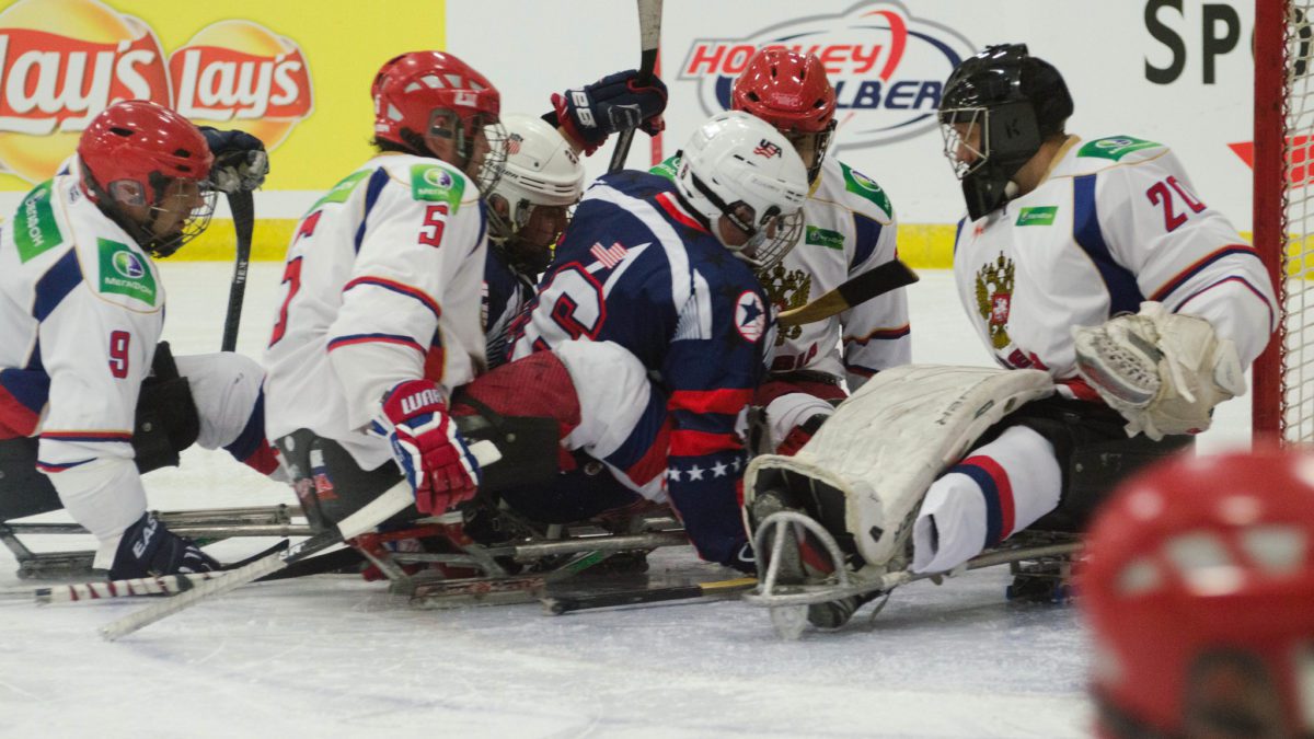 Sled hockey.