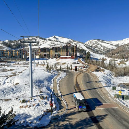 View from Cabriolet towards Canyons Village