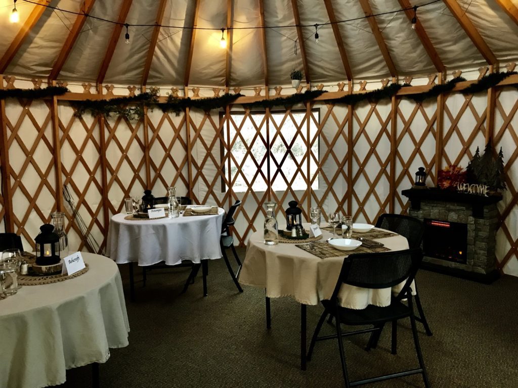 Yurt dinning.