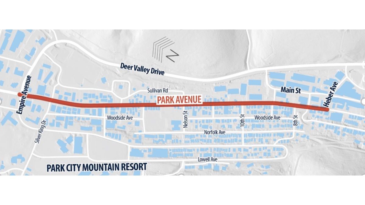A map of Park Ave. Image: Park City
