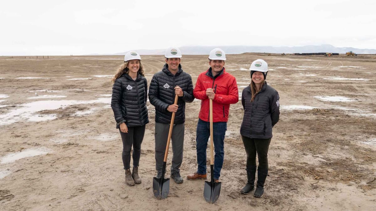Vail representatives at the groundbreaking for the Elektron Solar Project.