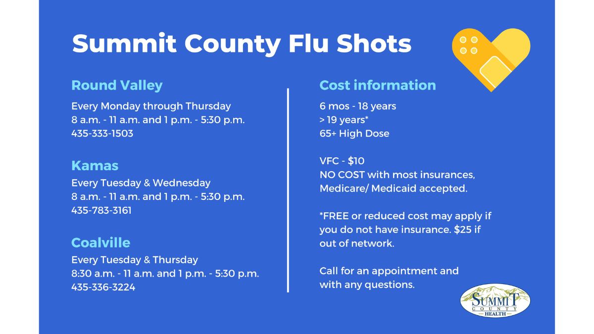 Summit County flu shot times and locations. Photo: Summit County Health