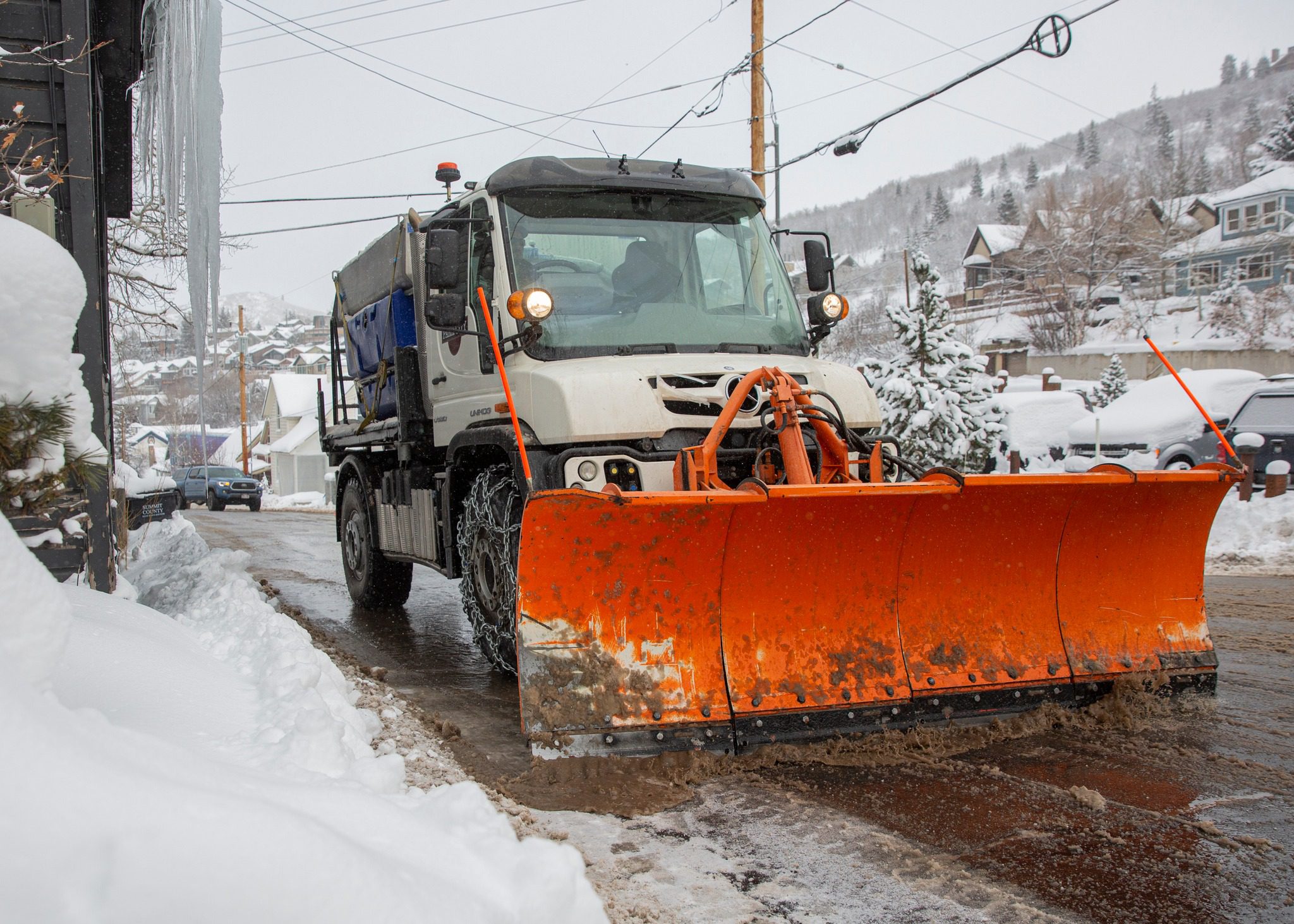 Weathering the storm winter's daily challenges for park city snow plow