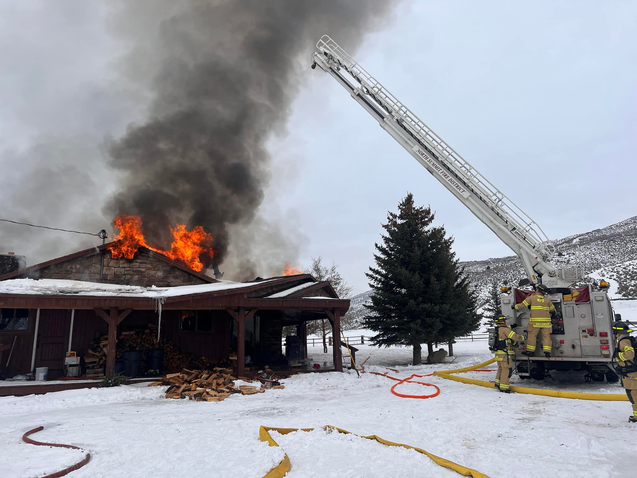 Structure fire in Coalville.