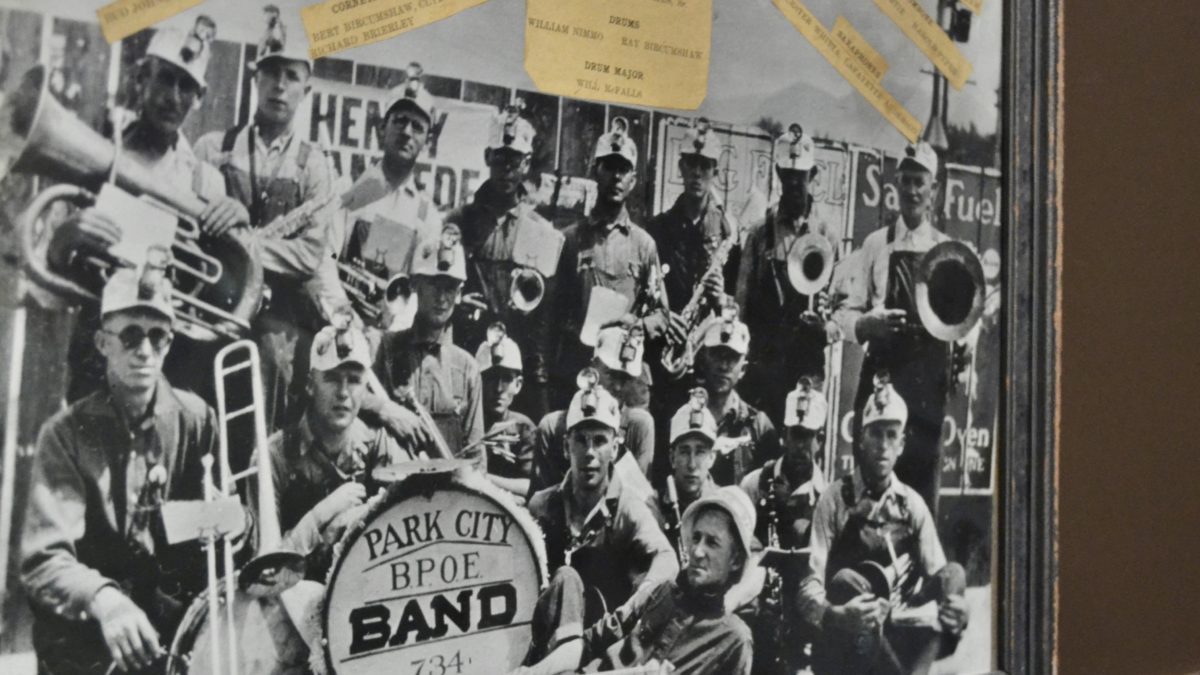 A photo of the Park City Elks marching band on display in the Elks Lodge #734, Dec. 14, 2022.