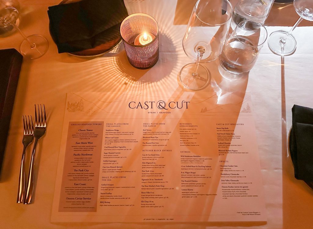 Cast & Cut Menu