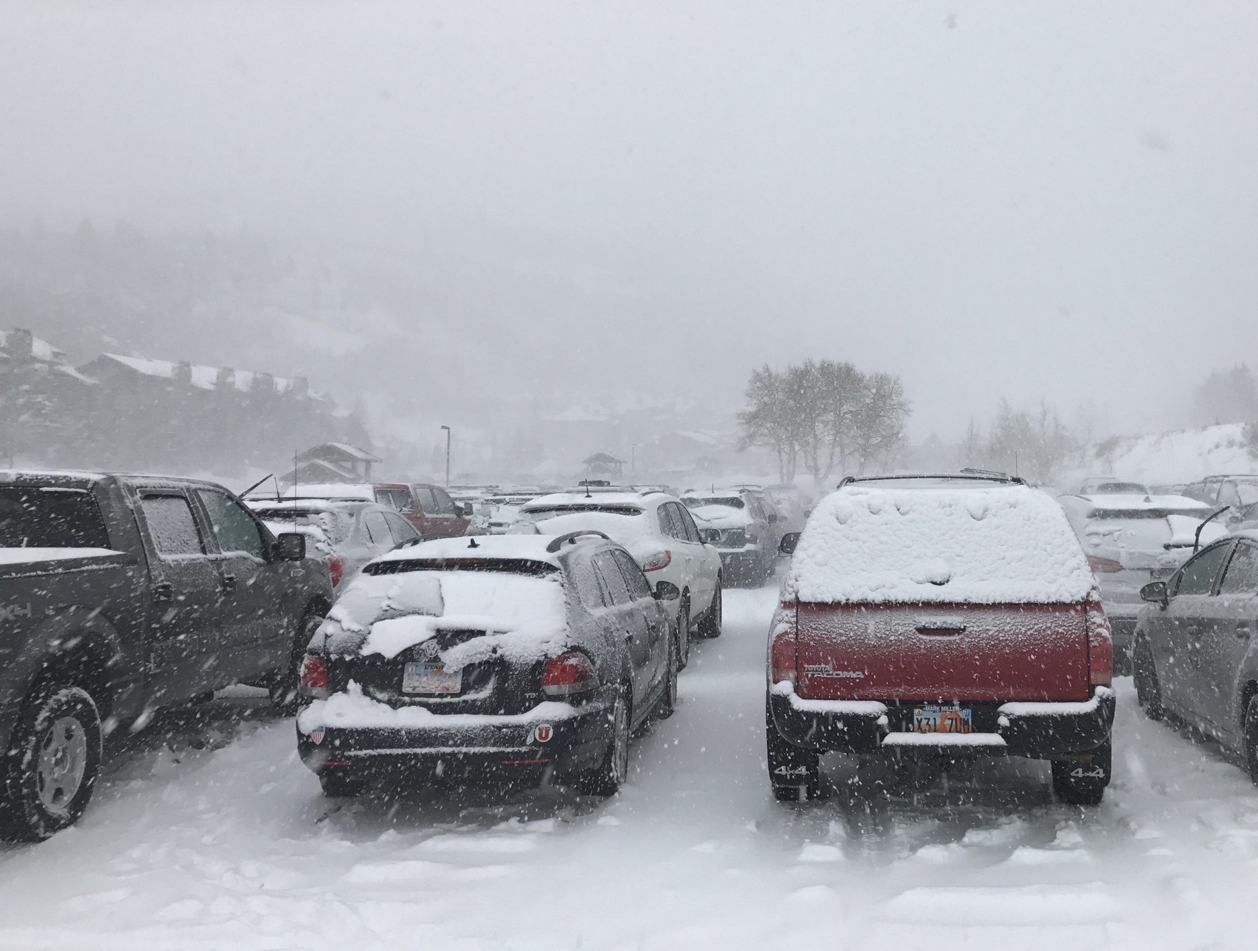 Snow Park Lodge parking area at Deer Valley Resort.