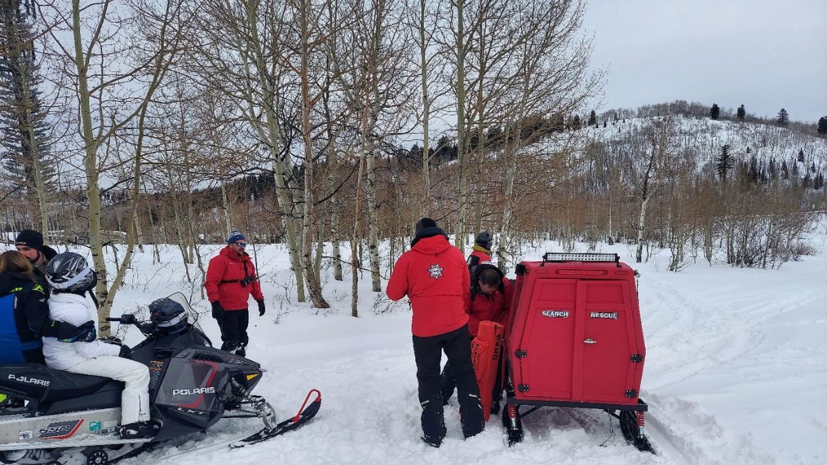 Wasatch County SAR teams responded to a snowmobile crash on Dec. 23, 2022.