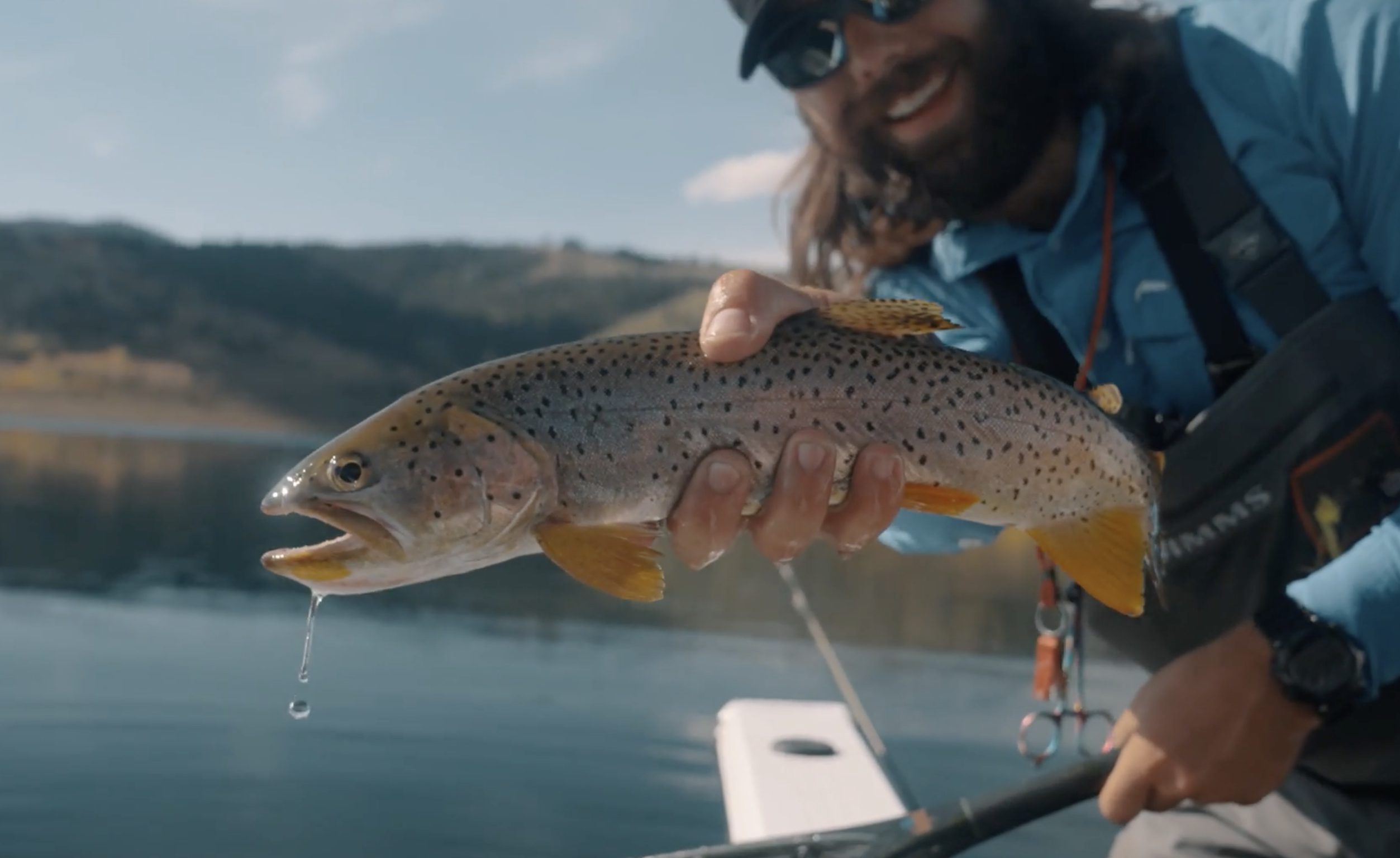 A cutthroat trout caught on the Strawberry Reservoir during the Flylords flyshop tour in Utah.