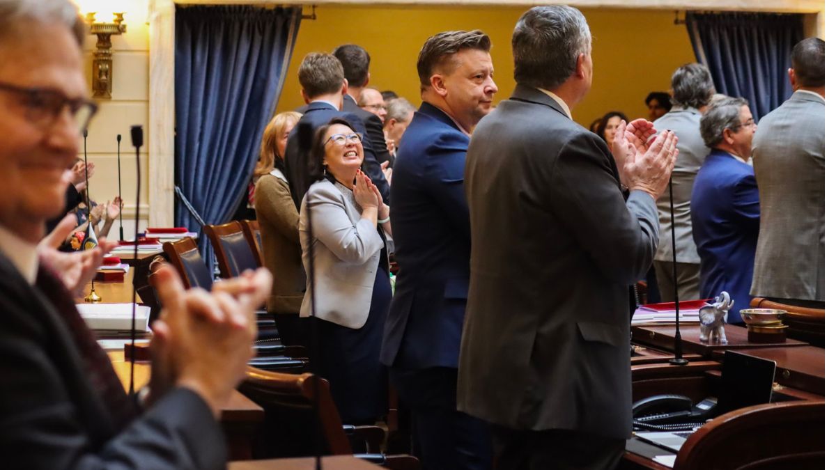 The first day of the 2023 General Session of the 65th Legislature, Jan. 17, 2023.