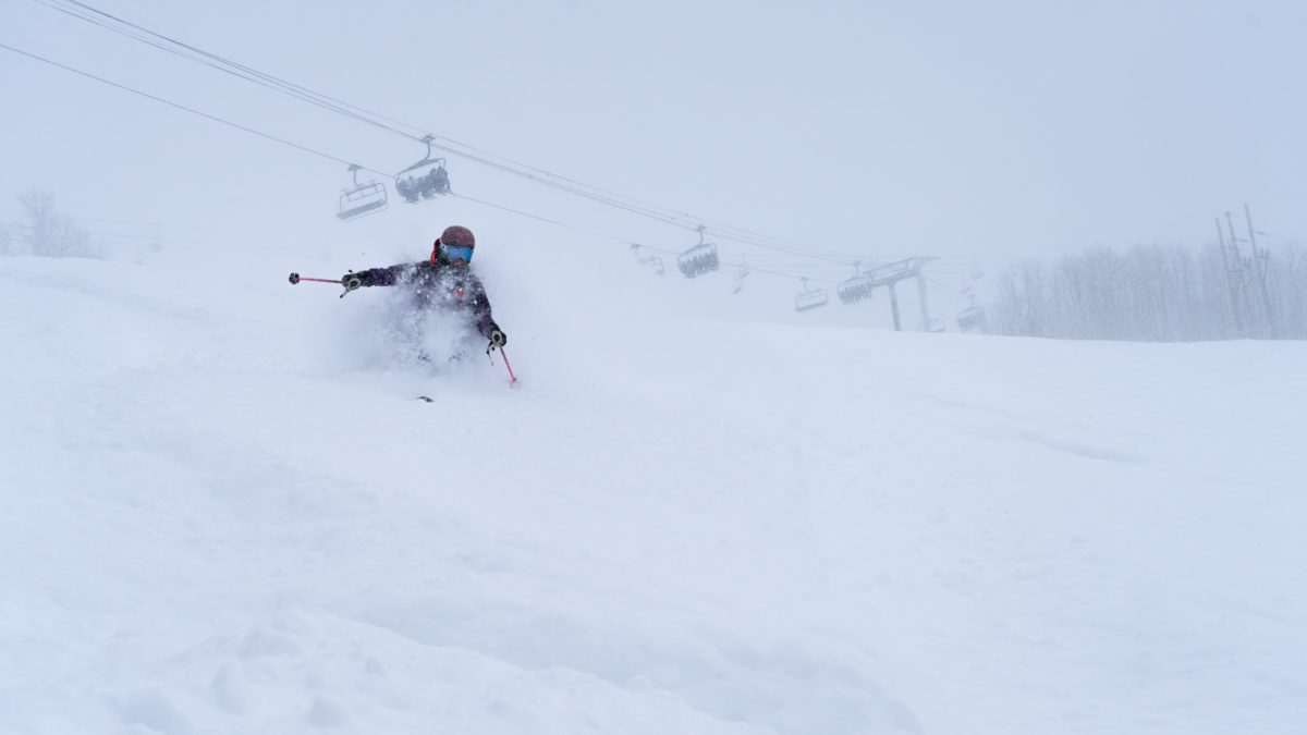 Pow day fun at Park City Mountain after receiving 23 inches of snow in 24 hours.