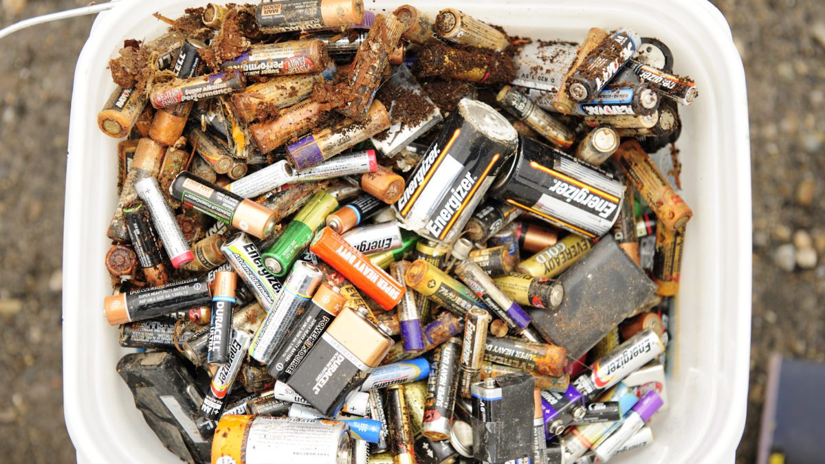 Passively, Recycle Utah collects 2,500 pounds of batteries every other month, which are combed through and sorted by Ellen Sherk's hands. With Recycle Utah, Pale Blue Earth hopes to collect more from the community and keep them out of landfills.